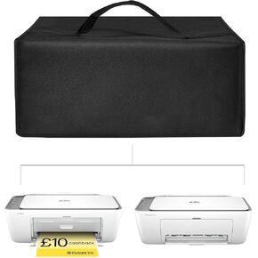 Printer Dust Cover Antistatic WaterProof DustProof Nylon Fabric Cover Case Compatible with HP Office Jet HP DeskJet 2855e/2810e/2820e All in Wireless Inkjet Printer Black(18.1"D×14.2"W×6"H)
