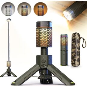 Camping Lantern Rechargeable, Telescoping-Camping-Lights, 10500mAh Capacity Battery Powered,Outdoor-Lantern for Hiking/Adventure/Power Outages, IPX7 Water Resistant(Dark Grey)