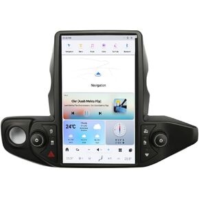 13.6 Inch Qualcomm Android 13 Car Radio for Jeep Wrangler JL Gladiator 2018 2019 2020 2021 Stereo Upgrade Tesla Style Head Unit Multimedia IPS Touch Screen Android Auto Player GPS Navigation