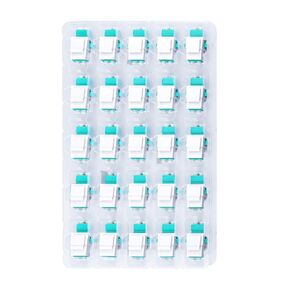 25-Pack LC/OM3 Fiber Optic Coupler Keystone Jack Modular for Patch Panels and Wall Plates LC Duplex Multimode, Aqua Blue