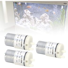 3Pcs DC 6V Mini Diaphragm Type Air Pumps Water Pump, Micro Vacuum Motor, 3L/min 3W Ultra Silent for Fish Tanks Aquariums