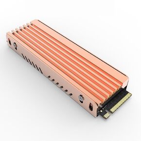 Pure Copper M.2 2280 SSD Heatsink M.2 Hard Drive Heatsink Radiator Efficient Heat Dissipation SSD Cooling with Thermal Pad (Model 3)