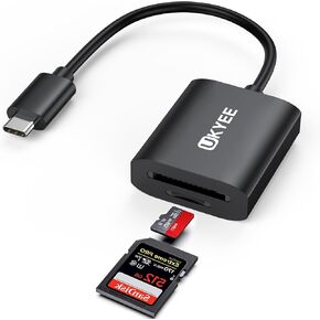 USBC Card Reader, SD Micro SD TF to USBC OTG Camera Memory Cards Adapter [Thunderbolt 3] Compatible for USBC Port Device - Black (USBC)