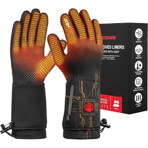 Heated Gloves, Antarctica Gear Winter Liners Heating Gloves for Men and Women, 3200mAh Rechargeable Battery Included, Hand Warm Gloves for Cold Weather