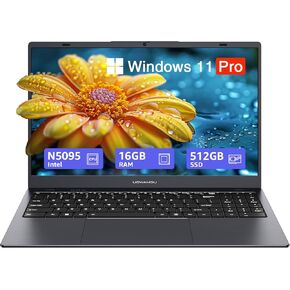 لاب توب ويندوز 11 مقاس 15.6 بوصة، وذاكرة وصول عشوائي سعتها 16 جيجابايت، ومحرك أقراص SSD سعة 512 جيجابايت، وشاشة FHD IPS، وكمبيوتر محمول Intel N5095 رباعي النواة، وواي فاي 2.4/5 جيجا، وإضاءة خلفية BT4.2 وبصمة الإصبع، وخفيف الوزن ومحمول