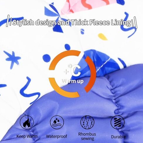 Dog Waterproof Winter Coat with Harness, Reflective Warm Dog Jacket with Zipper for Cold Weather, Dog Snowsuit for Small Medium Large Dogs YRFN21S in Kuwait