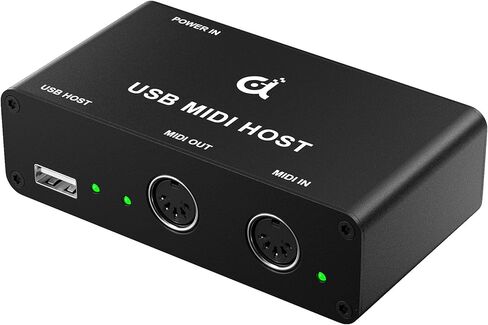 DigitalLife Stand-Alone USB MIDI Host Bridge Box - 1-Input/1-Out 5-PIN DIN MIDI Interfaces, LED Indicator, Metal in Kuwait