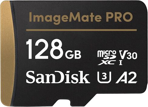 بطاقة ذاكرة SanDisk ImageMate Pro microSDXC بسعة 128 جيجابايت - لكاميرات الحركة - حتى 200 ميجابايت/ثانية - SDSQXCD-128G-AWCJA in Saudi Arabia
