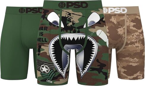 PSD Men's Wf Red Camo 2Pk Boxer Briefs, Multi, M in Saudi Arabia
