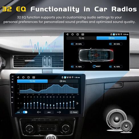4+64G Inefala 9 Inch Android 13 Double Din Car Radio Stereo with Wireless Carplay Android Auto, HD Touch Screen Head Unit with WiFi GPS EQ BT5.0 FM/RDS 24UI SWC Backup Camera MIC in Saudi Arabia