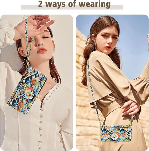 Wallet Case for Google Pixel 7A 5G 2023 with Detachable Wrist Strap Shoulder Strap, 9+ Card Slots Zipper Purse, Floral Leather Stand Card Holder Cell Phone Cover for Pixel7A A7 Women Men Pink in Kuwait