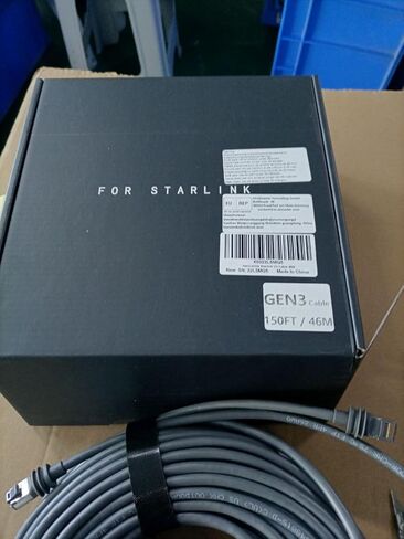 كابل Starlink Gen 3 بطول 150FT/46M لـ Starlink Standard V3، كابل Starlink V3 لـ Starlink Generation 3 كابل تمديد بديل مقاوم للماء للاستخدام الخارجي باللون الرمادي in Kuwait