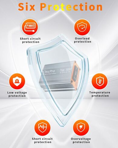 Car Power Inverter，DC 12V to 110V AC Converter，The Store Sells Products Power is Full Power(Gray Shell, Orange Panel) (Gray Shell, Orange Panel, 100w) in Saudi Arabia