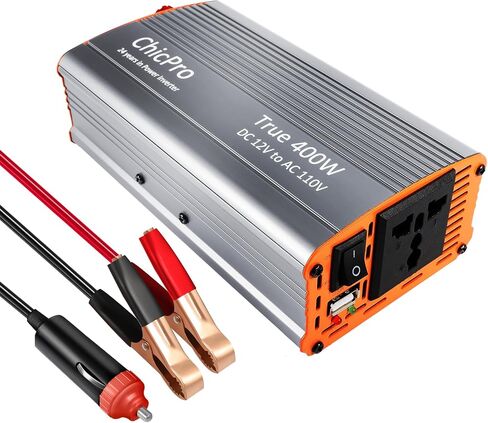Car Power Inverter，DC 12V to 110V AC Converter，The Store Sells Products Power is Full Power(Gray Shell, Orange Panel) (Gray Shell, Orange Panel, 100w) in Saudi Arabia
