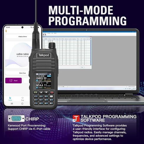 A36SE GMRS Two Way Radio with 771 AirBand Antenna ＆ Earpiece, 1500mAh Battery(2 PCS) Type-C Charging, NOAA, VHF/UHF Receive, 512 Channels-2Pack (Black) in Saudi Arabia