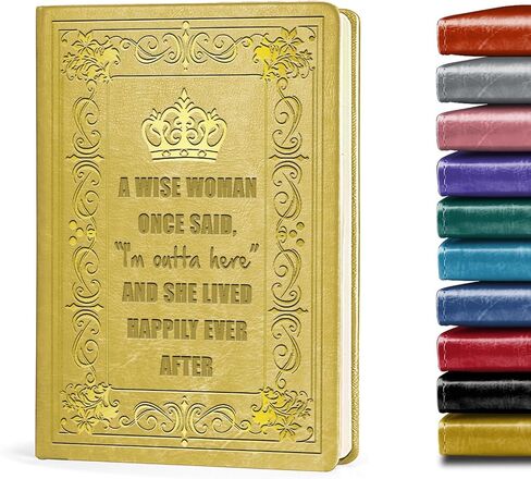 Dark Blue A5 Lined Leather Journal Notebook,Funny Retirement Appreciation Gifts Hardcover Executive Notebooks for Boss Lady,200 Pages 100 Gsm Leather Notebook,Birthday Christmas Gifts for Women Friends Bestie (Dark Blue) in Kuwait