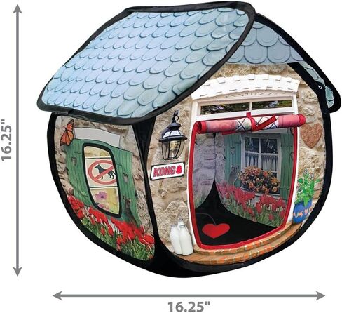 KONG PlaySpaces Bungalow Cat Hideaway - Hide and Seek Collapsible Tunnel with Toys in Saudi Arabia