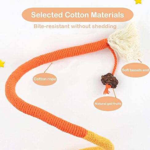 5 Pack Rope Cat Toys, Cat Chew Toy for Teeth Cleaning, 27.6 in/7.9 in Cat Toys for Indoor Cats, Bite-Resistant Catnip Toys Interactive Cat Toys for Indoor Cats Kitten Toys for All Breeds in Saudi Arabia