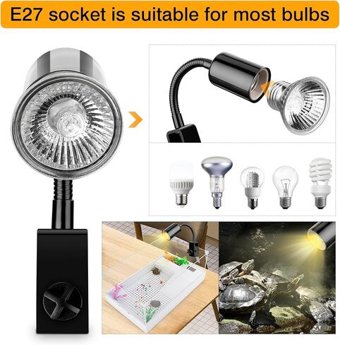 Geegoods مصباح الحرارة الزواحف، UVA UVB ضوء الزواحف، ضوء الفرح، مصباح التدفئة للسلحفاة، التنين الملتحي، السحلية والثعبان in Kuwait