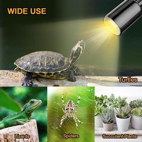 Geegoods مصباح الحرارة الزواحف، UVA UVB ضوء الزواحف، ضوء الفرح، مصباح التدفئة للسلحفاة، التنين الملتحي، السحلية والثعبان in Kuwait