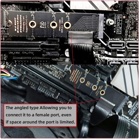 NGFF M-Key NVME ذكر إلى أنثى تمديد PCI Express كابل 30 سنتيمتر PCI-E 4.0 للوحة الرئيسية SSD 2230/2242/2260/2280 in Saudi Arabia