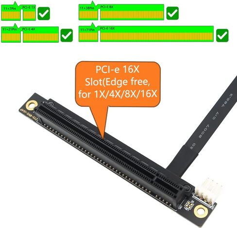 Mustpoint M.2 NGFF Key A-E to PCI-E 16X Adapter Cable (Length: 25cm) in Saudi Arabia