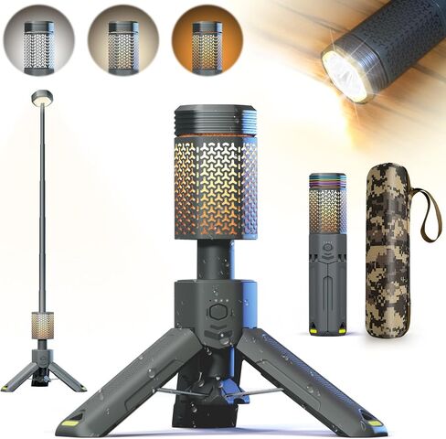 Camping Lantern Rechargeable, Telescoping-Camping-Lights, 10500mAh Capacity Battery Powered,Outdoor-Lantern for Hiking/Adventure/Power Outages, IPX7 Water Resistant(Dark Grey) in Saudi Arabia