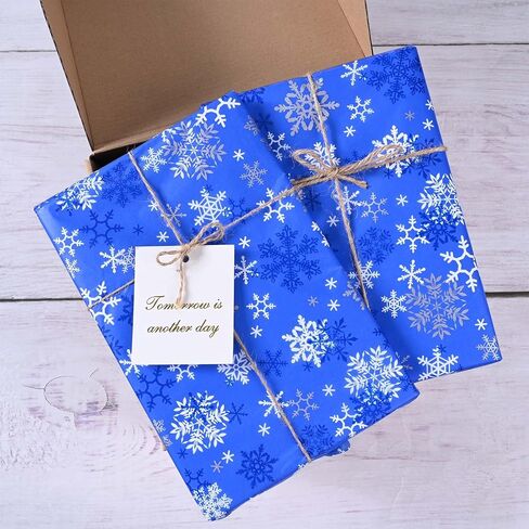 100 Sheets 20 * 14 Inches Pink Christmas Tissue Paper for Gift Wrapping Santa Snowflake Star Printed Tissue Paper for Gift Bags for Xmas Party Baby Shower Birthday Party DIY Craft in Saudi Arabia