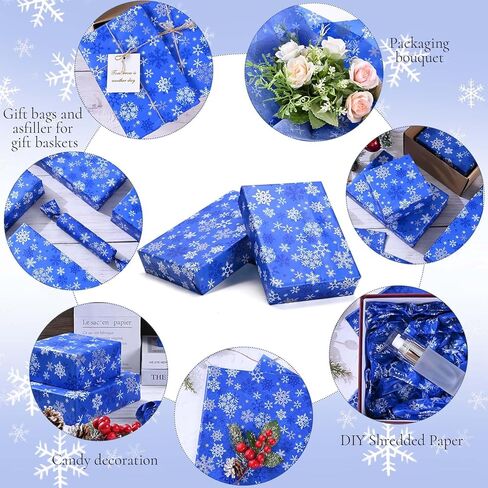100 Sheets 20 * 14 Inches Pink Christmas Tissue Paper for Gift Wrapping Santa Snowflake Star Printed Tissue Paper for Gift Bags for Xmas Party Baby Shower Birthday Party DIY Craft in Saudi Arabia