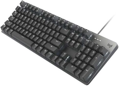 Logitech K845 Mechanical Illuminated Keyboard,Mechanical Switches, Strong Adjustable Tilt Legs, Full Size, Aluminum Top Case, 104 Keys, USB Corded, Windows (TTC Blue Switches) (Renewed) in Saudi Arabia