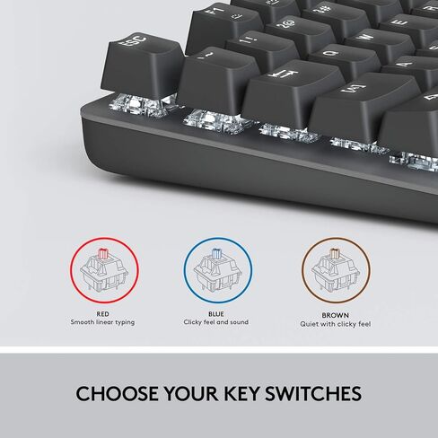 Logitech K845 Mechanical Illuminated Keyboard,Mechanical Switches, Strong Adjustable Tilt Legs, Full Size, Aluminum Top Case, 104 Keys, USB Corded, Windows (TTC Blue Switches) (Renewed) in Saudi Arabia