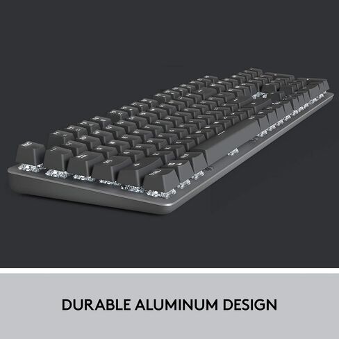 Logitech K845 Mechanical Illuminated Keyboard,Mechanical Switches, Strong Adjustable Tilt Legs, Full Size, Aluminum Top Case, 104 Keys, USB Corded, Windows (TTC Blue Switches) (Renewed) in Saudi Arabia
