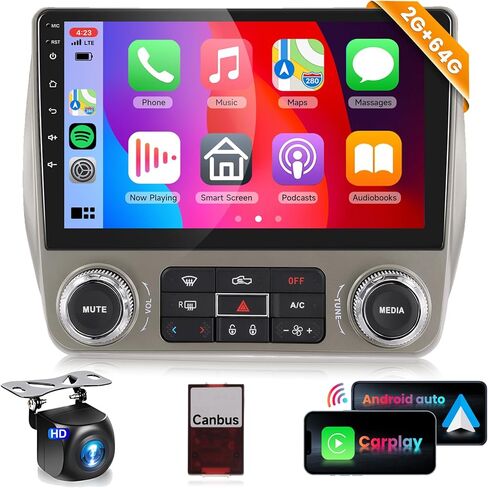 Podofo 2GRAM 64GROM Car Stereo for Chevrolet Chevy Camaro 2010 2011 2012 2013 2014 2015 Radio with Wireless Carplay Android Auto,9inch Touchscreen Canbus WiFi Bluetooth GPS FM Radio Backup Camera Mic in Saudi Arabia