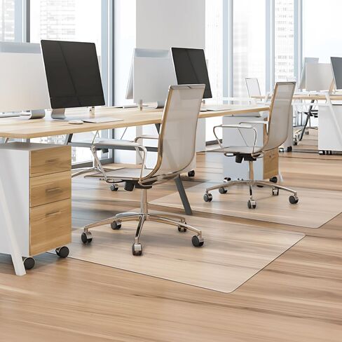 Vicwe Chair Mat for Hardwood Floor, 46" x 60" Large Office Chair Mats, Clear Floor Protector Mat, Easy Rolling Chair Mats for Office Home, Easy to Clean (Rectangle) in Saudi Arabia