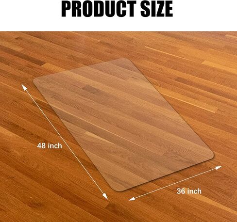 Vicwe Chair Mat for Hardwood Floor, 46" x 60" Large Office Chair Mats, Clear Floor Protector Mat, Easy Rolling Chair Mats for Office Home, Easy to Clean (Rectangle) in Saudi Arabia