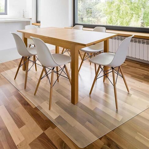 Vicwe Chair Mat for Hardwood Floor, 46" x 60" Large Office Chair Mats, Clear Floor Protector Mat, Easy Rolling Chair Mats for Office Home, Easy to Clean (Rectangle) in Saudi Arabia