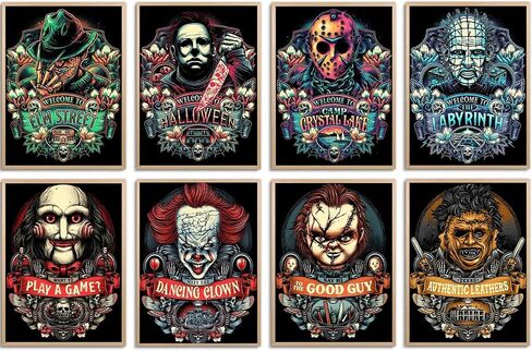 Gearock 6 Pack Halloween Diamond Painting Kits, Horror Diamond Art Kits for Adults, DIY Gem Art Crafts for Room Bedroom Living Room Bathroom Decor, 5D Diamond Art Painting, Halloween Gifts, 12x16 Inch in Saudi Arabia