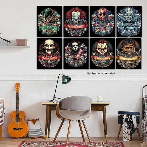 Gearock 6 Pack Halloween Diamond Painting Kits, Horror Diamond Art Kits for Adults, DIY Gem Art Crafts for Room Bedroom Living Room Bathroom Decor, 5D Diamond Art Painting, Halloween Gifts, 12x16 Inch in Saudi Arabia