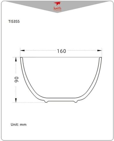 Keith Titanium Ti5355 Double-Wall Insulated Bowl, 28.7 oz | Plastic-Free and Eco-Friendly in Saudi Arabia