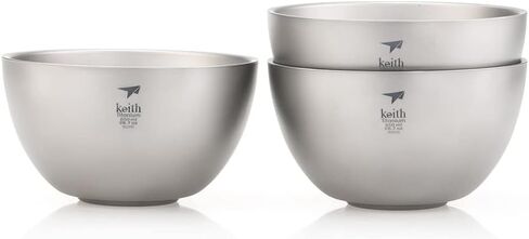 Keith Titanium Ti5355 Double-Wall Insulated Bowl, 28.7 oz | Plastic-Free and Eco-Friendly in Saudi Arabia