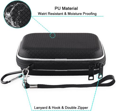 Lacdo Charger Case for MacBook, Small Charger Organizer Portable Pouch Travel Case for MacBook Charger Power Adapter, MagSafe, Magic Mouse, Laptop Accessories, Charging Cords Hard EVA Case Bag, Black in Saudi Arabia
