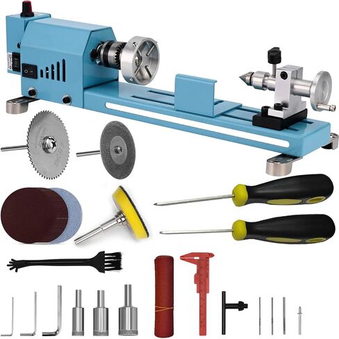 Mini Lathe Machine Torno Para Madera Multi-Purpose Lathe With Professional Tools Cutting Grinding Polishing Desktop Metal Lathes in Saudi Arabia