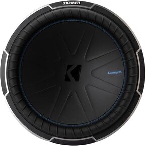 KICKER CompQ 15"(38cm) Subwoofer, 51CWQ152, DVC 2-ohm, 1200 Watts RMS, 2400 Watts Peak, Forced-Air Cooling, Increased Power Handling, Car, Truck, SUV, UTV