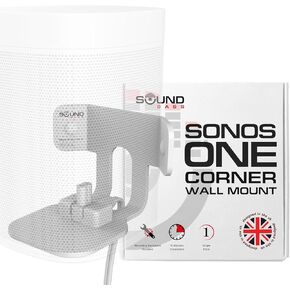 ONE Corner Wall Mount Bracket - Low Profile, White, Single (1pc), Complete with All Mounting Hardware Compatible with ONE, ONE Gen 2, ONE SL & Play:1 Speaker