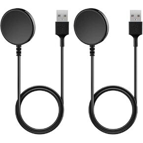 [عبوتان] Ginffaa متوافق مع شواحن Samsung Galaxy Watch 6/6 الكلاسيكية، وGalaxy Watch 5/5 Pro/4/4 Classic/3 /Active 2/Active Charger، وقاعدة شحن لاسلكية بديلة USB A سلك كابل شحن (3.3 قدم/1 متر) in Kuwait