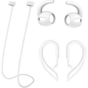 JNSA Anti-Slip Anti-Lose Set Compatible with Galaxy Buds3,Galaxy Buds3 Strap + Galaxy Buds3 Ear Hook 2 Sets (3in1),Black