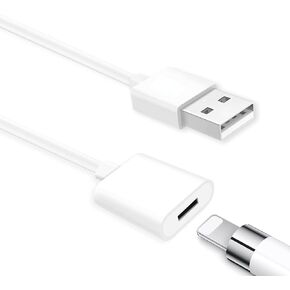 Pencil Charger Adapter for Apple Pencil 1st Generation, USB A to for Lightning Charging Adapter Cable Male to Female Pencil Connector Dongle Adaptor for iPencil 1 gen