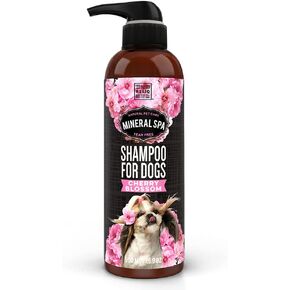 RELIQ Natural Mineral SPA Shampoo Cherry Blossom for Dog/Puppy. No soap no Oatmeal Formula. Tear Free and Long Lasting Odor Control. Super Soft and Shiny Coat After wash.
