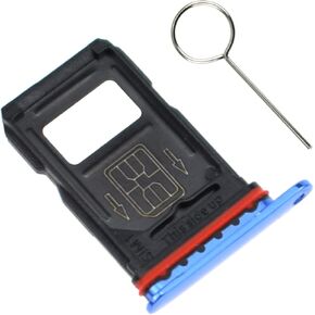 for 1+7 Pro,Dual SIM Card Tray +Waterproof Rubber Ring Compatible with OnePlus 7 Pro (Nebula Blue)