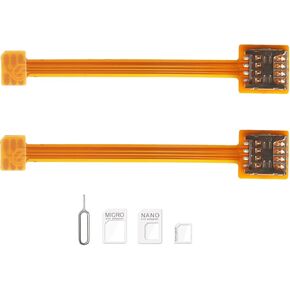 Nano SIM to micro SIM Card Extension Cable Cell Phone Card Slot Nano SIM Card Extension Cable Adapter FPC Test Board SIM Card Holder Repair Test Board Card Reader length 3.9in/10cm（2pcs）